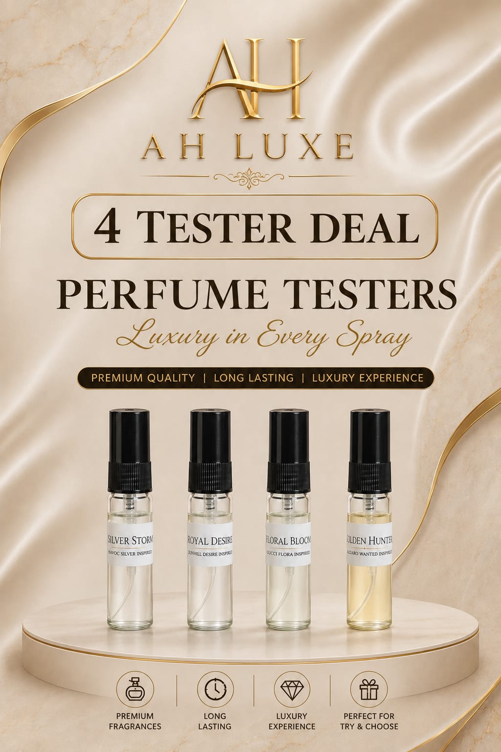 AH LUXE 4 Perfume Tester Deal